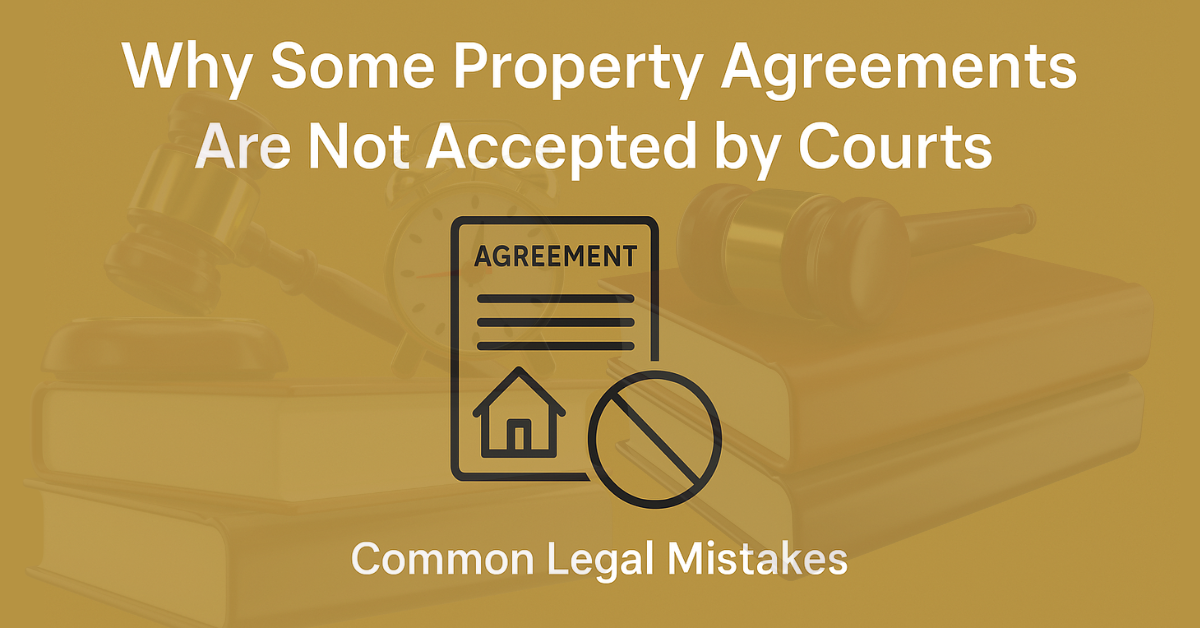 Why Some Property Agreements Are Not Accepted by Courts Common Legal Mistake